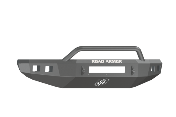 Road Armor - Road Armor 914R4B-NW Front Stealth Non-Winch Bumper with Square Light Holes + Pre-Runner Bar Toyota Tundra 2014-2018