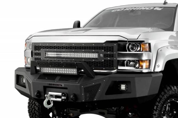 Go Rhino - Go Rhino 24169T BR10 Winch Front Bumper Chevy Silverado 2500HD/3500 2011-2014