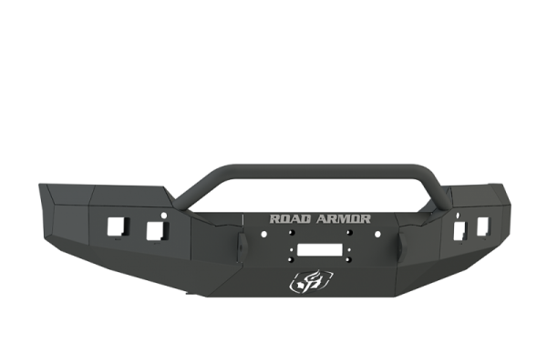 Road Armor - Road Armor 215R4B Front Stealth Winch Bumper with Square Light Holes + Pre-Runner Bar GMC Sierra 2500HD/3500 2015-2019