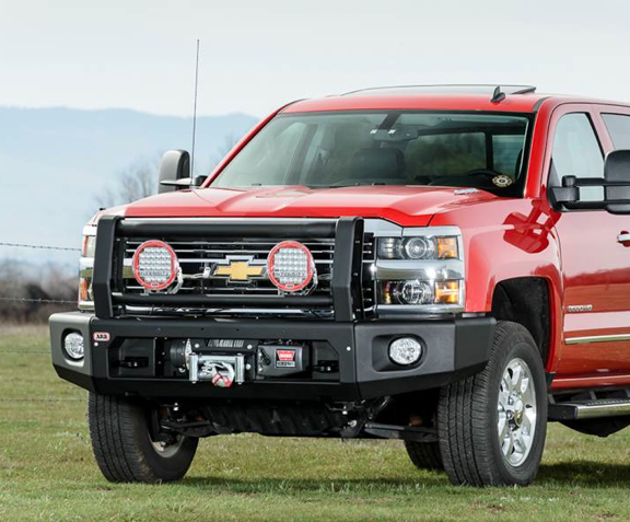 ARB 4x4 Accessories - ARB 2262020 Winch Front Bumper with Sahara Bar Chevy Silverado 2500HD/3500 2015-2019