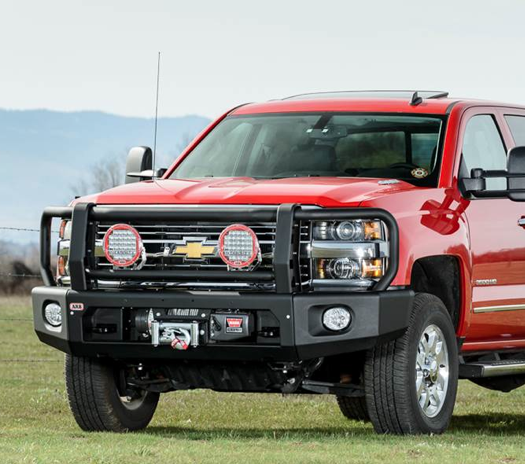 ARB 4x4 Accessories - ARB 2262010 Winch Front Bumper with Full Grille Guard Chevy Silverado 2500HD/3500 2015-2019