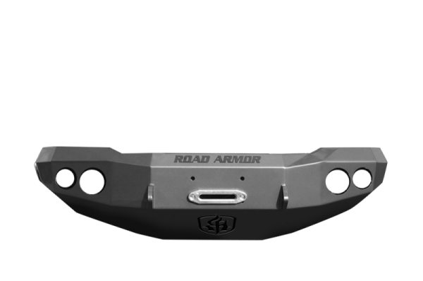 Road Armor - Road Armor 23710B Front Stealth Winch Bumper with Round Light Holes GMC Sierra 2500HD/3500 2003-2006