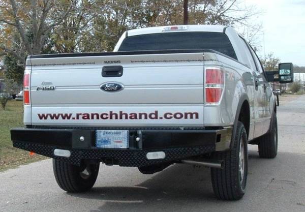 Ranch Hand - Ranch Hand SBF15HBLSL Sport Rear Bumper with Lights + Sensor Holes Ford F150 2015-2017