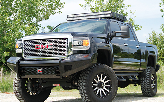 Fab Fours - Fab Fours GM14-S3161-1 Black Steel Front Bumper No Guard GMC Sierra 2500HD/3500 2015-2019