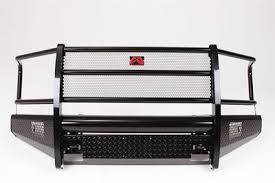 Fab Fours - Fab Fours GM07-K2160-1 Black Steel Front Bumper Full Grille Guard GMC Sierra 1500 2007-2013