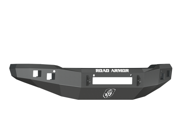 Road Armor - Road Armor 214R0B-NW Front Stealth Non-Winch Bumper with Square Light Holes GMC Sierra 1500 2014-2015