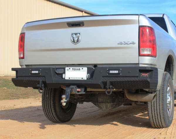 Bodyguard - Bodyguard T2RRD093D Rear T2 Series Rear Bumper Dodge 1500 Dual Exhaust Only 2009-2016