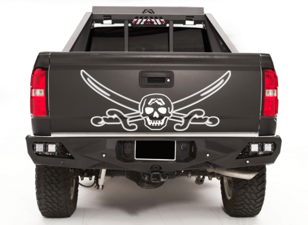 Fab Fours - Fab Fours CS14-E3151-1 Vengeance Rear Bumper with Sensor Holes Chevy Silverado 1500 2014-2018