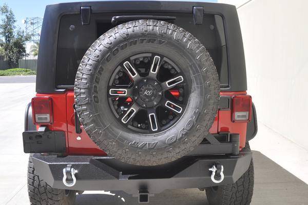DV8 Offroad - DV8 Offroad RS-2 Rear Bumper with Integrated Tire Carrier Jeep Wrangler JK 2007-2018