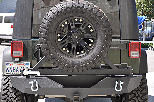 DV8 Offroad - DV8 Offroad RS-1 Rear Bumper with Tire Carrier Jeep Wrangler JK 2007-2018