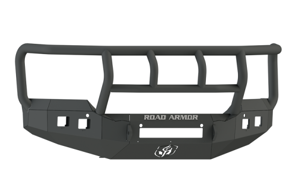 Road Armor - Road Armor 215R2B-NW Front Stealth Non-Winch Bumper with Square Light Holes + Titan II Guard GMC Sierra 2500HD/3500 2015-2019