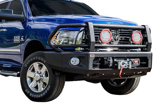 ARB 4x4 Accessories - ARB 2237010 Winch Front Bumper with Full Grille Guard Dodge Ram 2500/3500 2010-2018