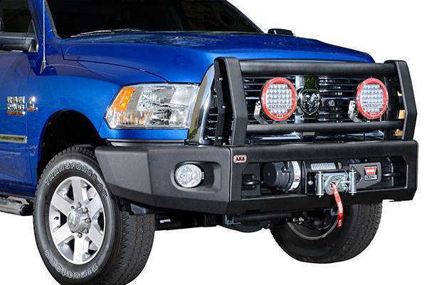 ARB 4x4 Accessories - ARB 2237020 Winch Front Bumper with Sahara Bar Dodge Ram 2500/3500 2010-2018