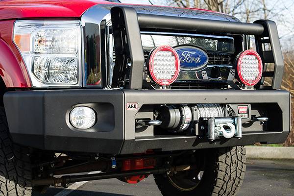 ARB 4x4 Accessories - ARB 2236020 Winch Front Bumper with Sahara Bar Ford F250/F350 2011-2016