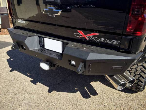 Addictive Desert Designs - ADD R347301280103 Honey Badger Rear Bumper with Sensors Chevrolet Silverado 2500HD/3500 2015-2017