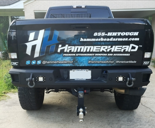 Hammerhead Bumpers - Hammerhead 600-56-0478 Flush Mount Rear Bumper with Sensors Dodge RAM 2500/3500 2010-2016