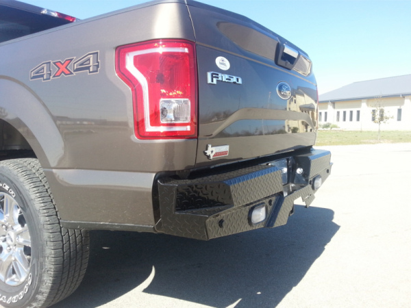 Frontier Gear - Frontier 100-11-5010 Rear Bumper with Sensor Holes and No Lights Ford F150 2015-2017