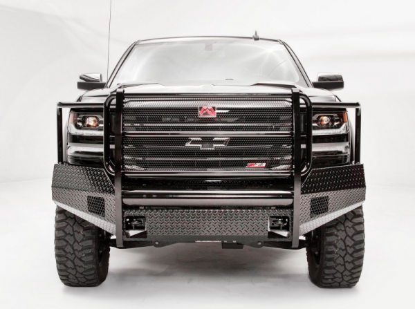 Fab Fours - Fab Fours CS16-K3860-1 Black Steel Front Bumper Full Grille Guard Chevy Silverado 1500 2016-2018