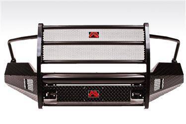 Fab Fours - Fab Fours DR09-K2460-1 Black Steel Front Bumper Full Grille Guard Dodge 1500 2009-2012 *Not Sport*