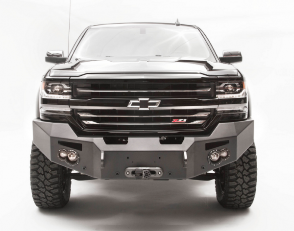 Fab Fours - Fab Fours CS16-F3851-1 Winch Front Bumper with Sensor Holes Chevy Silverado 1500 2016-2018