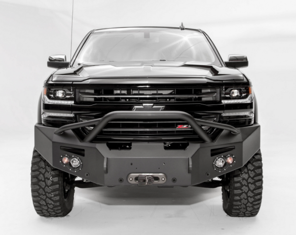 Fab Fours - Fab Fours CS16-F3852-1 Winch Front Bumper with Pre-runner Bar Chevy Silverado 1500 2016-2018