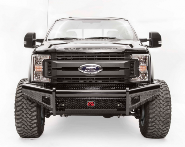 Fab Fours - Fab Fours FS17-S4161-1 Black Steel Front Bumper No Guard Ford F250/F350 2017-2018