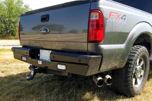 American Built - American Built RF223992 Cowboy Rear Bumper with Lights Ford F250/F350 1999-2016