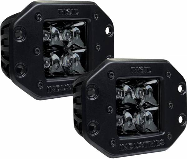 Rigid Industries - Rigid Industries 21221BLK D-Series Midnight Spot Light