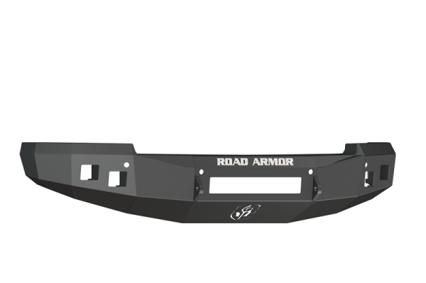 Road Armor - Road Armor 314R0B-NW Front Stealth Non-Winch Bumper with Square Light Holes + Square Light Holes Chevy Silverado 1500 2014-2015