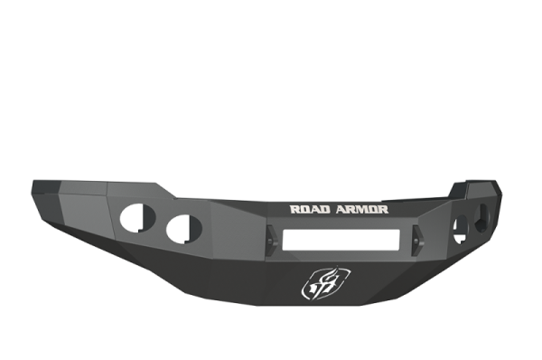 Road Armor - Road Armor 38200B-NW Front Stealth Non-Winch Bumper with Round Light Holes + with Square Light Holes Chevy Silverado 2500/3500 2011-2014