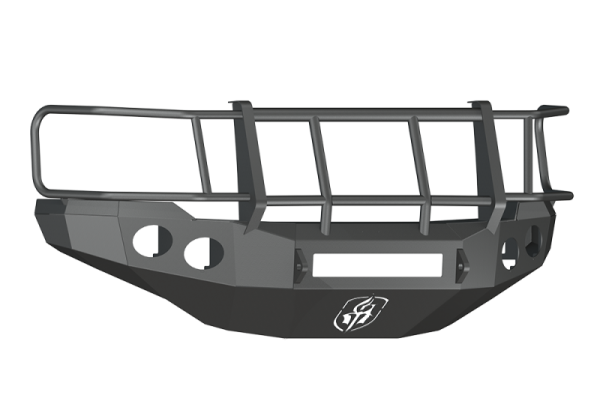 Road Armor - Road Armor 38206B-NW Front Stealth Non-Winch Bumper with Round Light Holes + Foreman Guard Chevy Silverado 2500/3500 2011-2014