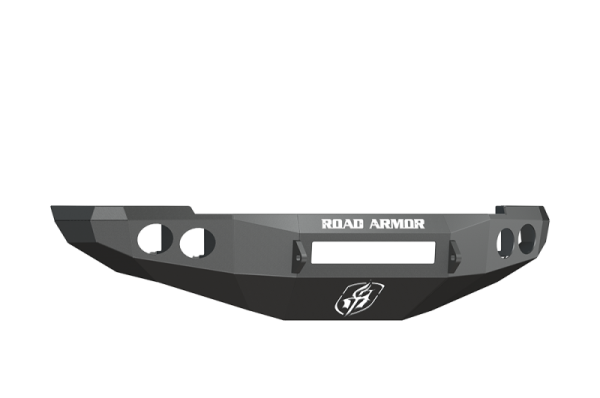 Road Armor - Road Armor 40800B-NW Front Stealth Non-Winch Bumper with Round Light Holes Dodge RAM 2500/3500 2010-2018