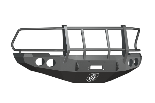 Road Armor - Road Armor 40806B Front Stealth Winch Bumper with Round Light Holes + Foreman Guard Dodge RAM 2500/3500 2010-2018