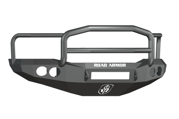 Road Armor - Road Armor 44065B-NW Front Stealth Non-Winch Bumper with Round Light Holes + Lonestar Guard Dodge RAM 2500/3500 2006-2009
