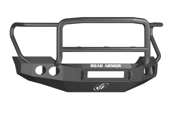 Road Armor - Road Armor 61105B-NW Front Stealth Non-Winch Bumper with Round Light Holes + Lonestar Guard Ford F250/F350 2011-2016