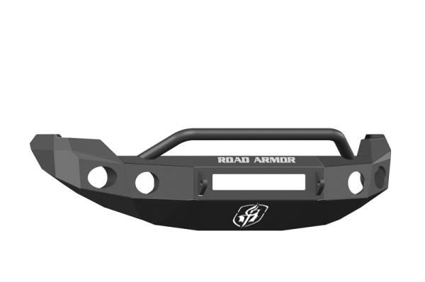 Road Armor - Road Armor 66134B-NW Front Stealth Non-Winch Bumper with Round Light Holes + Pre-Runner Guard Ford F-150 2009-2014