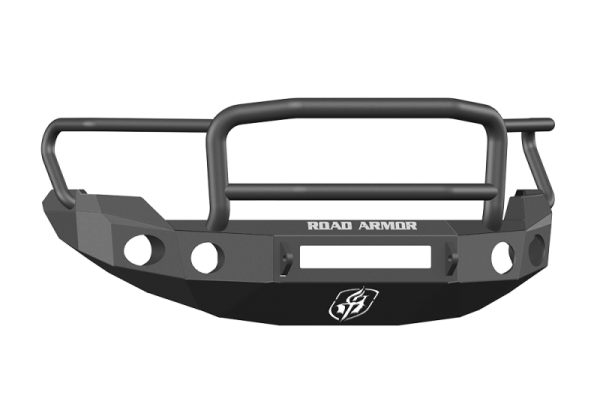 Road Armor - Road Armor 66135B-NW Front Stealth Non-Winch Bumper with Round Light Holes + Lonestar Guard Ford F-150 2009-2014