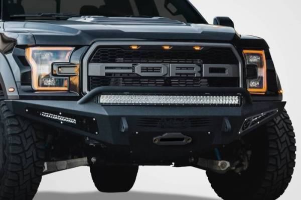 Addictive Desert Designs - ADD F117382860103 Honeybadger Winch Front Bumper Ford Raptor 2017-2018