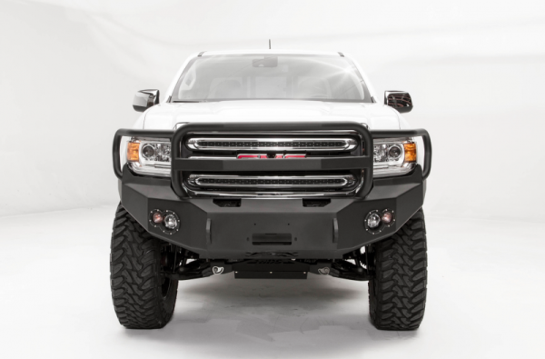 Fab Fours - Fab Fours GC15-H3450-1 Winch Front Bumper with Full Grille Guard GMC Canyon 2015-2017