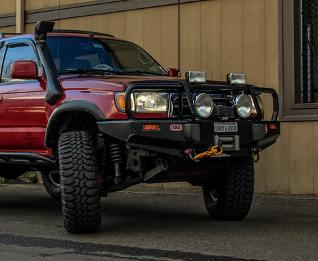 ARB 4x4 Accessories - ARB 3423040 Front Deluxe Bull Bar Winch Bumper Toyota Tacoma 1995-2004 Textured