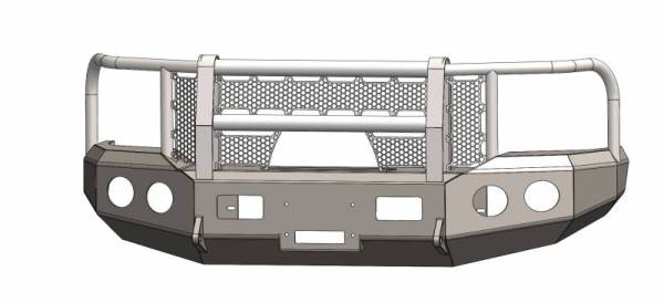 ENGO - ENGO 68-C03-06AFGI Front Bumper With Full Grill Guard with Mesh Chevy Avalanche 2003-2006