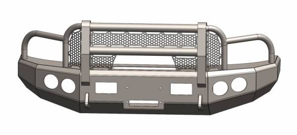 ENGO - ENGO 68-D03-05FGI Front Bumper With Full Grill Guard with Mesh Dodge RAM 2500/3500 2003-2005