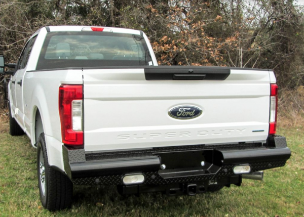 American Built - American Built 2HF23172 Pipe Rear Bumper with Lights Ford F250/F350 2017-2020