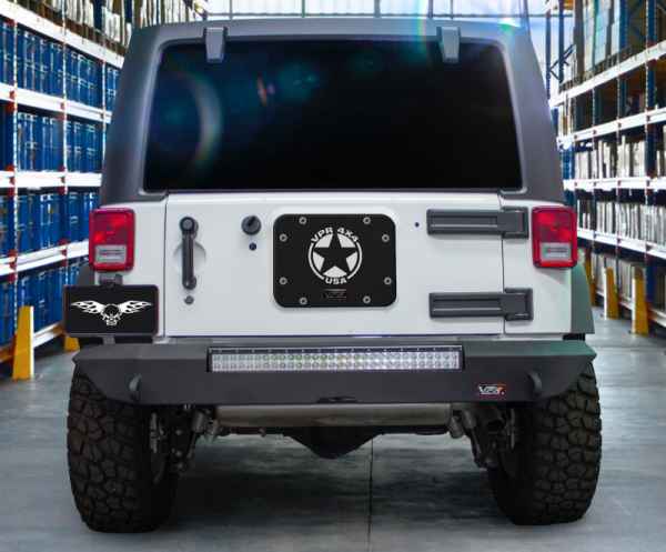 VPR 4x4 - VPR-138 Rear Bumper with 38" Light Bar Cutout Jeep Wrangler JK 2007-2018