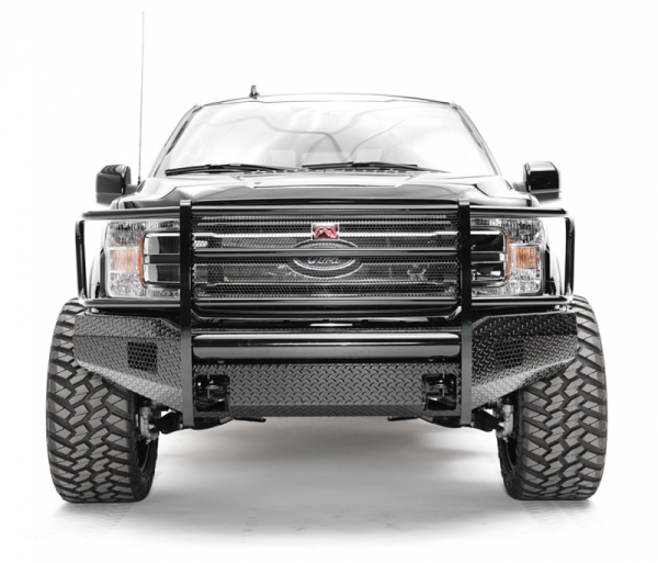 Fab Fours - Fab Fours FF18-K4560-1 Black Steel Front Bumper Full Grille Guard Ford F150 2018-2019