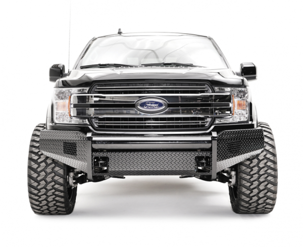 Fab Fours - Fab Fours FF18-K4561-1 Black Steel Front Bumper No Guard Ford F150 2018-2019