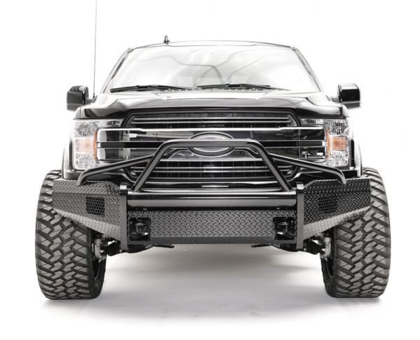 Fab Fours - Fab Fours FF18-K4562-1 Black Steel Front Bumper Pre Runner Guard Ford F150 2018-2019