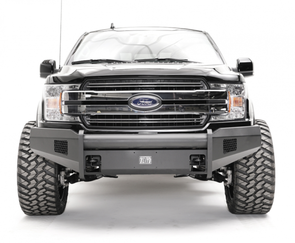 Fab Fours - Fab Fours FF18-R4561-1 Black Steel Elite Smooth Front Bumper No Guard Ford F150 2018-2019