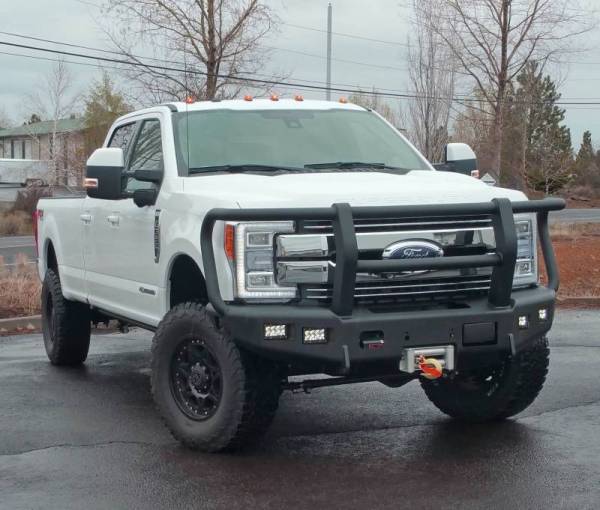 Trail Ready - Trail Ready 12385G Winch Front Bumper with Full Guard Ford F250/F350 2017-2018 with Adaptive Cruise Control