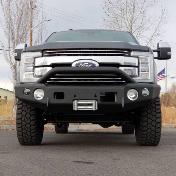 Trail Ready - Trail Ready 12385P Winch Front Bumper with Pre-Runner Guard Ford F250/F350 2017-2018 with Adaptive Cruise Control